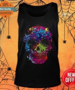 Sugar Skull Colorful Day Of The Dead Dia De Los Muertos Tank Top