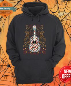 Sugar Skull Colorful Guitar Day Of The Dead Hoodie