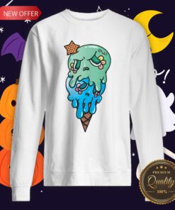 Sugar Skull Ice Cream Mint And Blue Day Of The Dead Sweatshirt