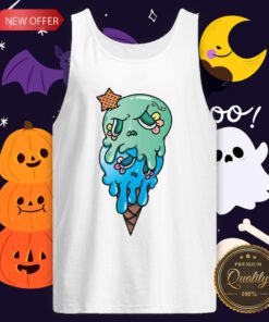 Sugar Skull Ice Cream Mint And Blue Day Of The Dead Tank Top