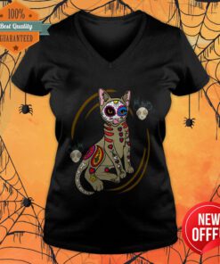 Sugar Skull Odin Day Of The Dead Dia De Los Muertos V-neck