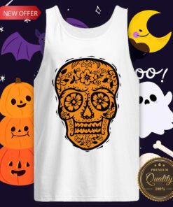 Sugar Skull SF Halloween Day Of The Dead Muertos Tank Top