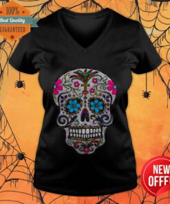 Sugar Skulls Dia De Muertos Day Of The Dead V-neck