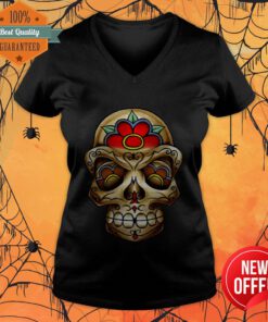 The Muertos Skull Dia De Los Muertos Day Of The Dead V-neck