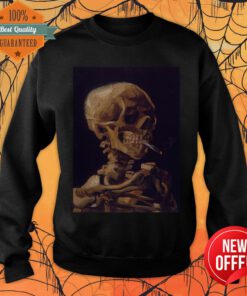 Vincent Van Gogh's Skull With A Burning Cigarette Sweatshirt