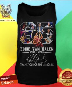 65 Eddie Van Halen 1955-2020 Signature Thank You For The Memories Tank Top - Design By Teeshirtbear.com