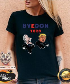 Awesome Byedon Joe Biden And Trump 2020 V-neck - Design By Teeshirtbear.com