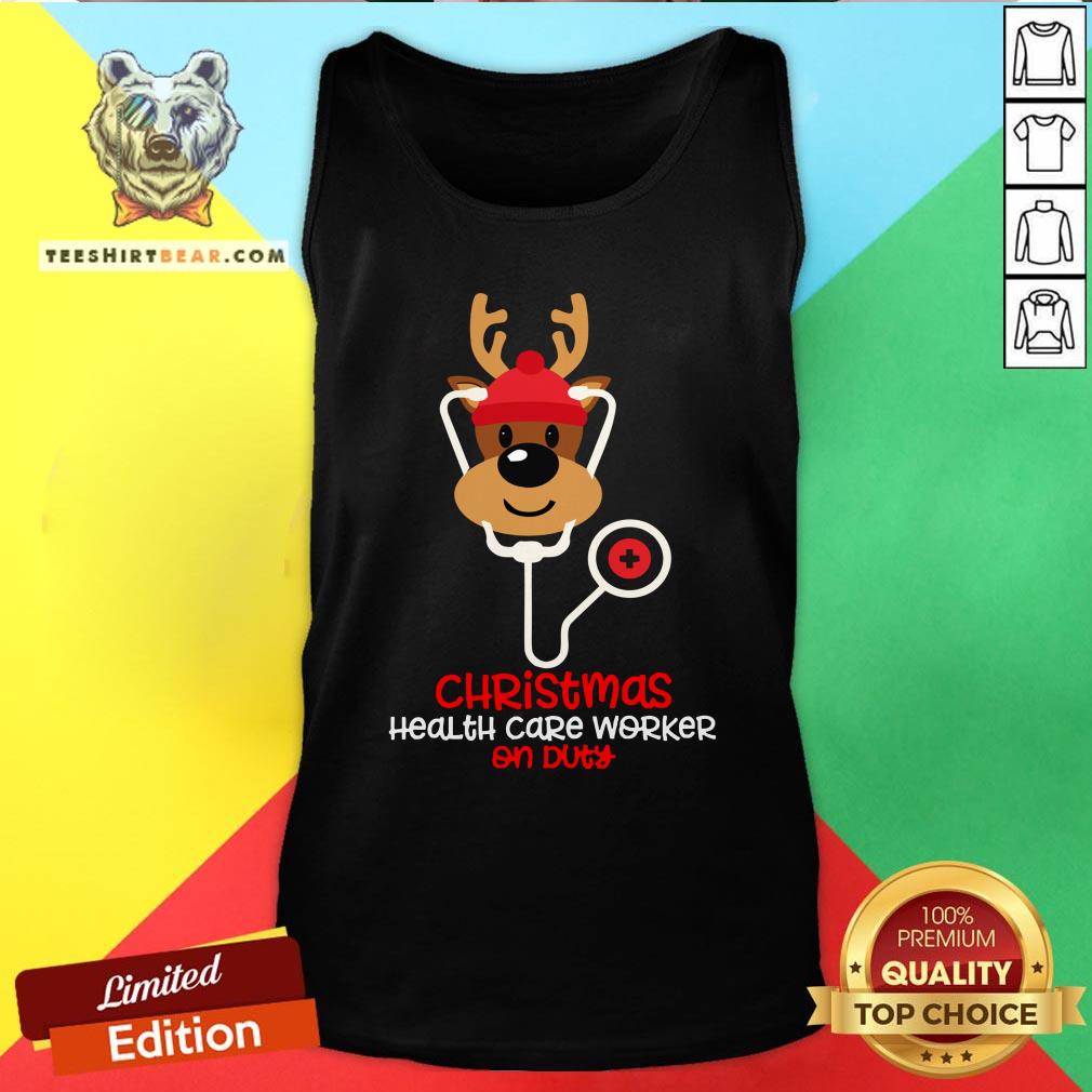 Awesome Christmas Health Care Worker On Duty Reindeer Nurse Tank Top - Design By Teeshirtbear.com Awesome Christmas Health Care Worker On Duty Reindeer Nurse Tank Top - Design By Teeshirtbear.com
