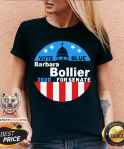 Barbara Bollier For Senate 2020 Election Democrat Voting V-neck - Design By Teeshirtbear.com