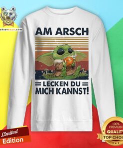 Cute Baby Yoda Am Arsch Lecken Du Mich Kannst Vintage Hemd Sweatshirt - Design By Teeshirtbear.com