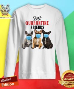 Cute Bulldog Best Quarantine Friends Sweatshirt - Design By Teeshirtbear.com