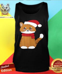 Cute Cat Love Xmas Hat Tank Top - Design By Teeshirtbear.com