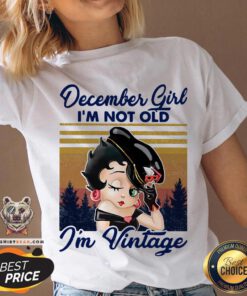 Cute December Girl I’m Not Old I’m Vintage V-neck - Design By Teeshirtbear.com