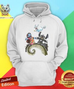 Cute Lilo And Stitch Halloween Jack Skellington Sally Zero Hoodie - Design By Teeshirtbear.com