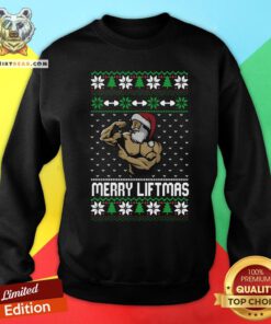 Cute Merry Liftmas Christmas Funny Sweat Sweatshirt - Design By Teeshirtbear.com