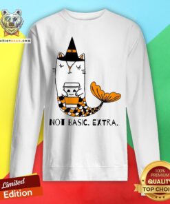Cute Not Basic Extra Mermaid Cat Halloween Sweatshirt