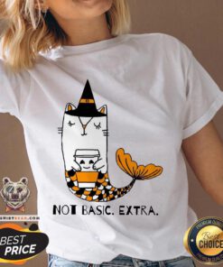 Cute Not Basic Extra Mermaid Cat Halloween V-neck