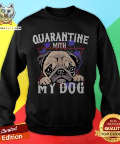 Cute Pug Quarantine With My Dog Sweatshirt