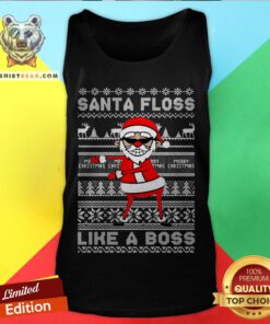 Cute Santa Floss Like A Boss Funny Christmas Tank Top