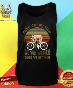 Cute Sloth Cycling Team We Will Get There When We Get There Vintage Retro Tank Top - Design By Teeshirtbear.com