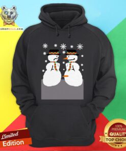 Cute Snowman Nose Thief Ugly Christmas Hoodie - Design By Teeshirtbear.com