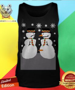 Cute Snowman Nose Thief Ugly Christmas Tank Top - Design By Teeshirtbear.com