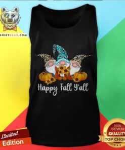 Cute Three Gnomes Happy Fall Y’all Halloween Tank Top