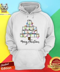 Cute Toilet Paper Light Merry Christmas Hoodie - Design By Teeshirtbear.com