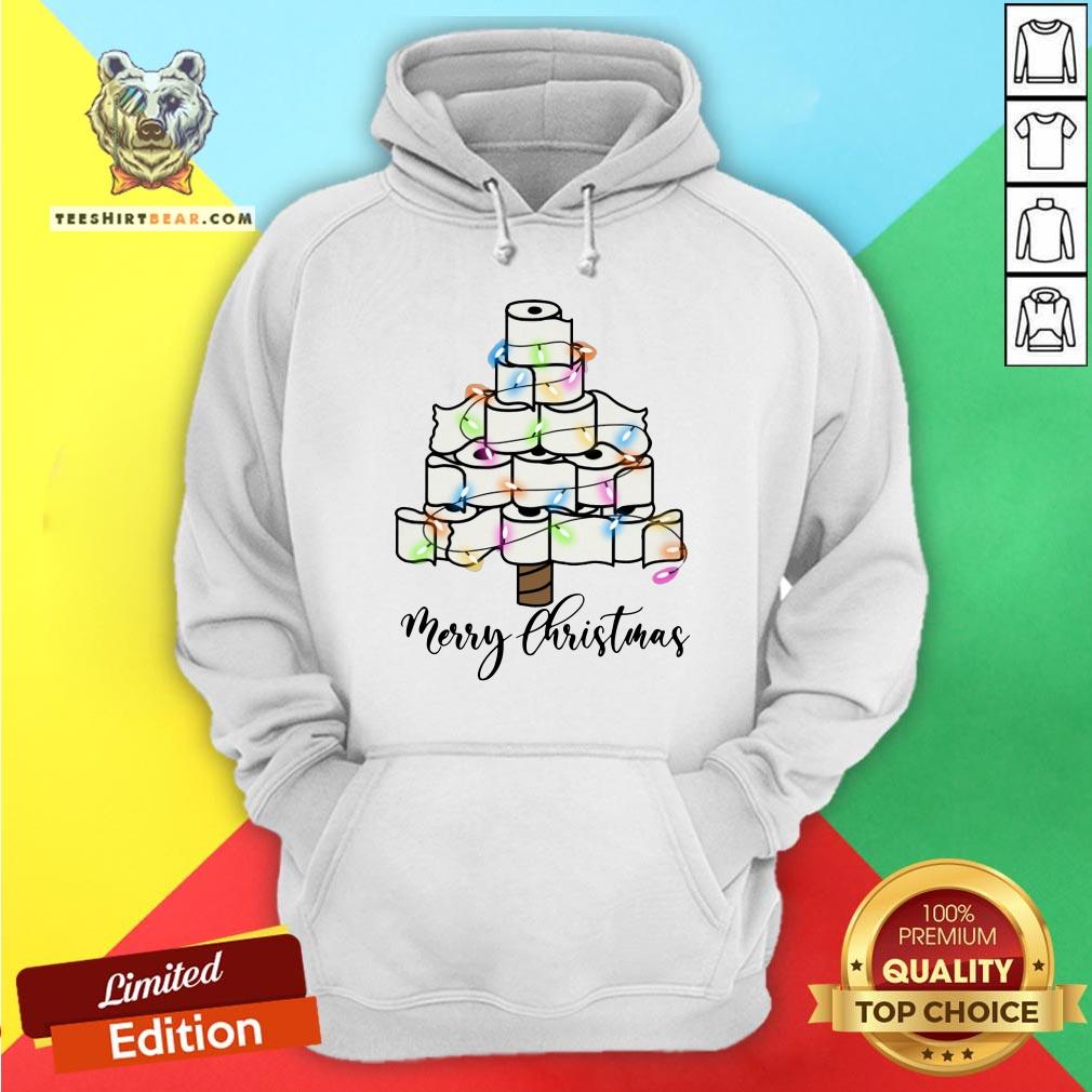 Cute Toilet Paper Light Merry Christmas Hoodie - Design By Teeshirtbear.com Cute Toilet Paper Light Merry Christmas Hoodie - Design By Teeshirtbear.com