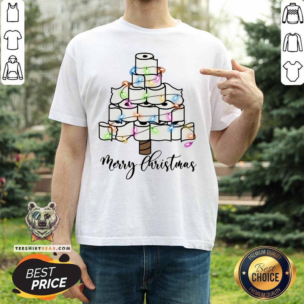 Cute Toilet Paper Light Merry Christmas Shirt - Design By Teeshirtbear.com