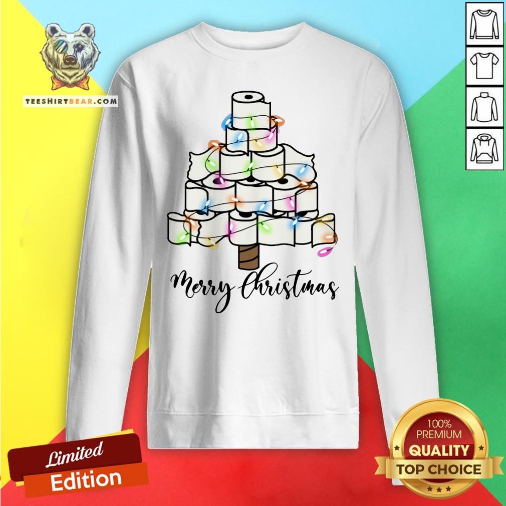 Cute Toilet Paper Light Merry Christmas Sweatshirt - Design By Teeshirtbear.com Cute Toilet Paper Light Merry Christmas Sweatshirt - Design By Teeshirtbear.com