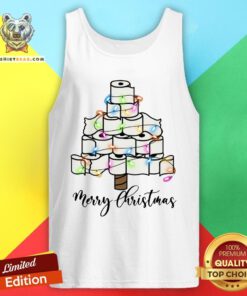 Cute Toilet Paper Light Merry Christmas Tank Top - Design By Teeshirtbear.com