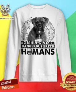 Dog Boxer There Is Only One Dangerous Breed Humans Sweatshirt