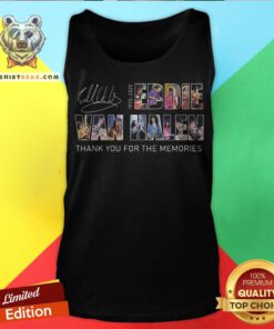 Eddie Van Halen 1955-2020 Thank You For The Memories Signature Tank Top - Design By Teeshirtbear.com