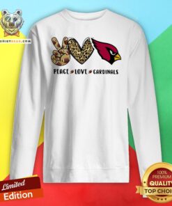Good Peace Love St. Louis Cardinals Logo Sweatshirt - Design By Teeshirtbear.com