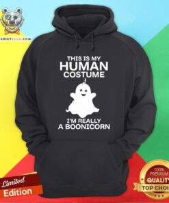 Good This Is My Human Costume I’m Really A Unicorn Halloween Hoodie - Design By Teeshirtbear.com