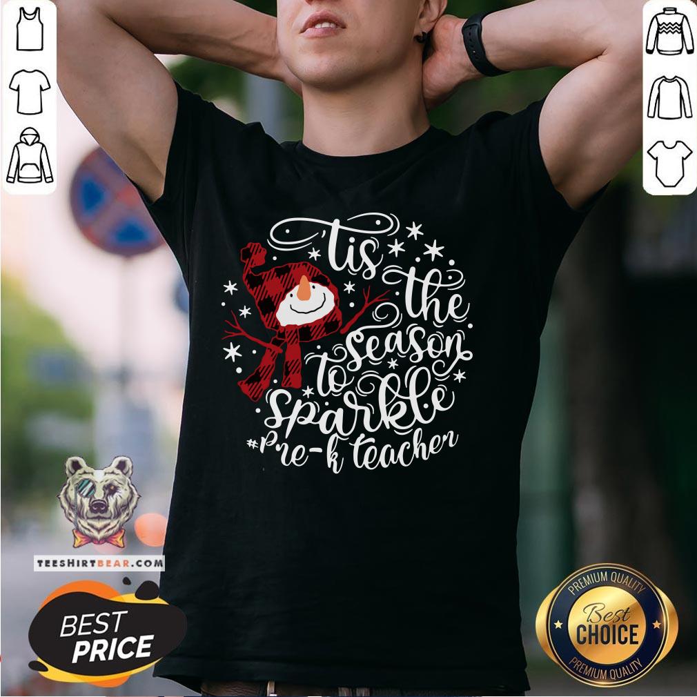 Good Tis The Season To Sparkle Pre K Teacher Shirt - Design By Teeshirtbear.com