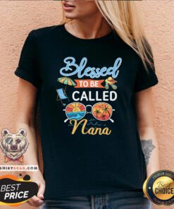 Great Blessed To Be Called Nana Summer V-neck - Design By Teeshirtbear.com
