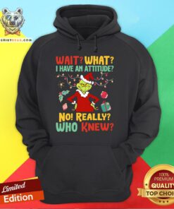 Happy Green Wait What I Have An Attitude No Really Who Knew Christmas Hoodie - Design By Teeshirtbear.com