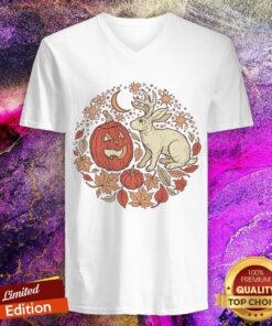 Happy Halloween Friends Autumn Palette V-neck