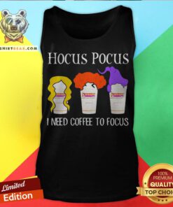 Hocus Pocus I Need Coffee To Focus Dunkin Donuts Tank Top - Design By Teeshirtbear.com