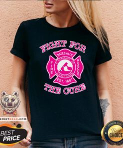 Hot Batesville Firefighter Rescue Creates Fight For The Cure V-neck - Design By Teeshirtbear.com