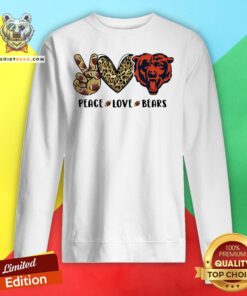 Hot Peace Love Chicago Bear Logo Sweatshirt - Design By Teeshirtbear.com