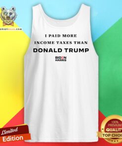 I Paid More In Taxes Than Donald Trump Tank Top