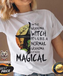 Magical I'm The Grandma Witch It's Like A Normal Grandma But More Halloween V-neck - Design By Teeshirtbear.com