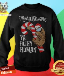 Merry Christmas Sloth Face Mask Sloth Santa Xmas Tree Sweatshirt - Design By Teeshirtbear.com