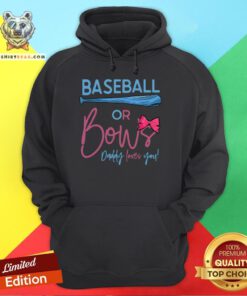 Nice Baseball Or Bows Gender Reveal Party Hoodie - Design By Teeshirtbear.com
