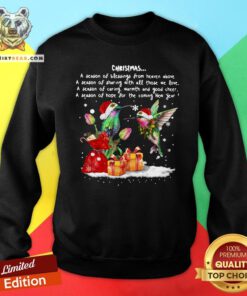 Nice Hummingbird Christmas A Season Of Crewneck Sweatshirt - Design By Teeshirtbear.com