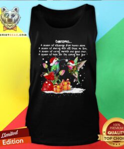 Nice Hummingbird Christmas A Season Of Crewneck Tank Top - Design By Teeshirtbear.com
