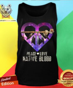 Nice Peace Love Dative Blood Tank Top - Design By Teeshirtbear.com